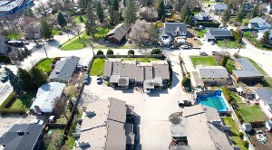 Drone over St. Michael's Court